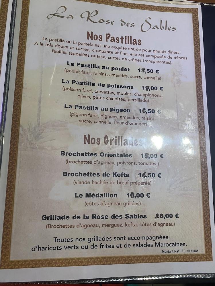 La Rose Des Sables - Menu Image 2