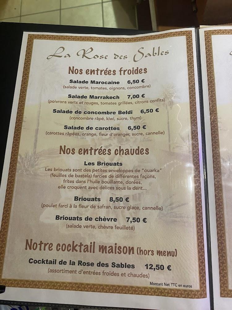La Rose Des Sables - Menu Image 3